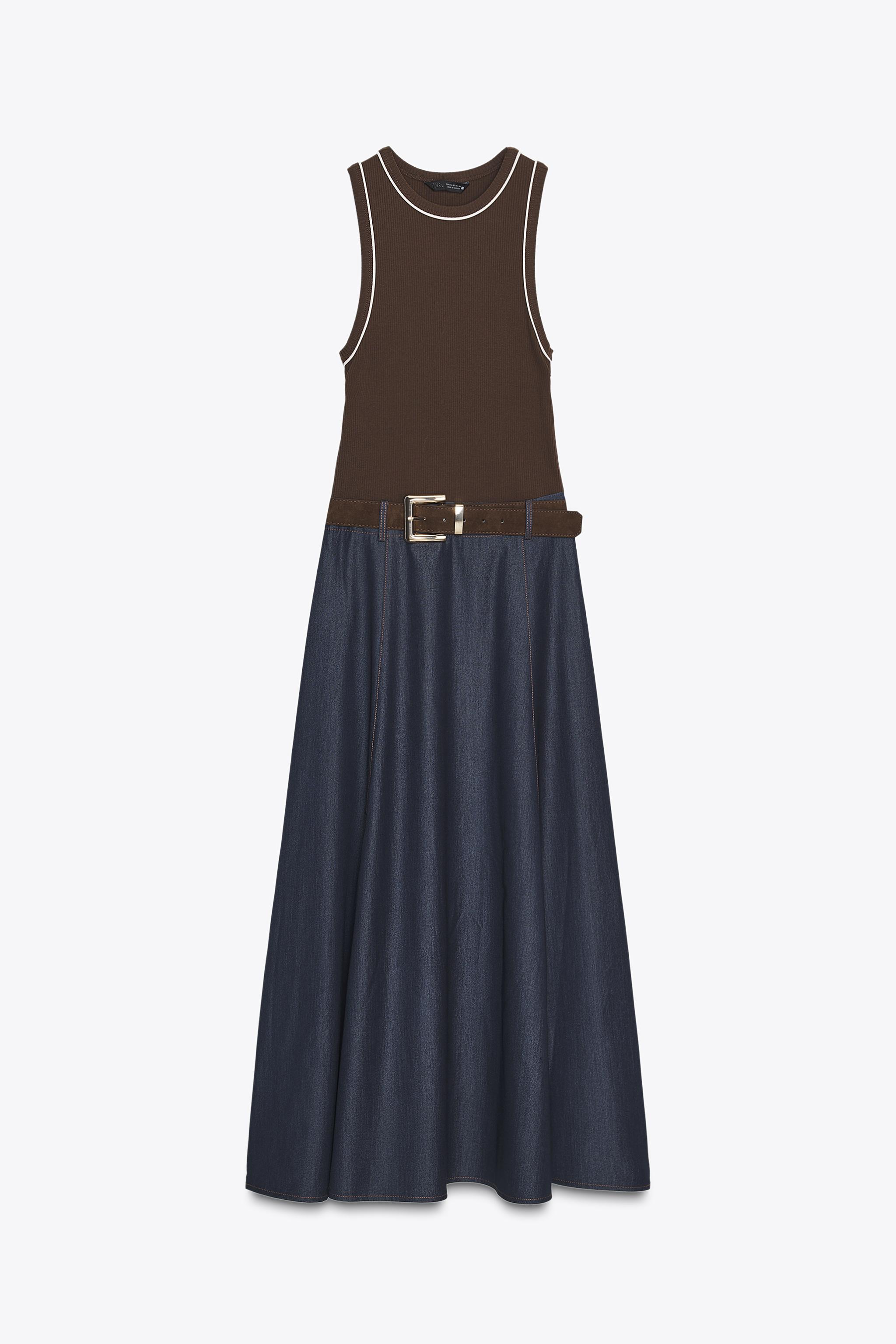 ROBE MIDI BIMATIÈRE CEINTURE